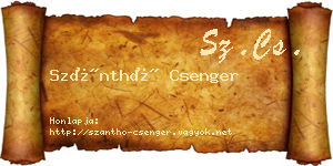 Szánthó Csenger névjegykártya